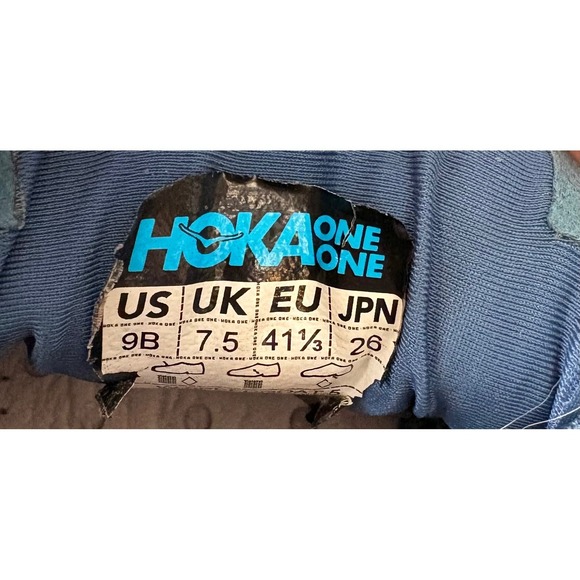 Hoka Speedgoat 5 Mens Size 9B Trail Running Shoes Teal Orange Vibram - Picture 5 of 11